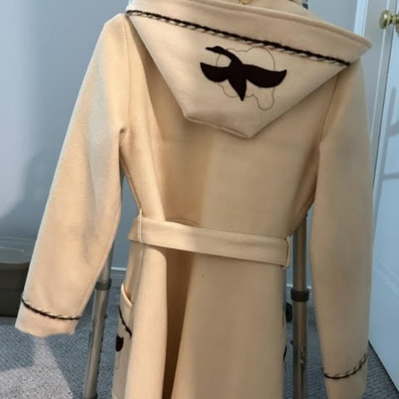Beautiful Vintage Cream Wool Coat - Picture 5 of 6